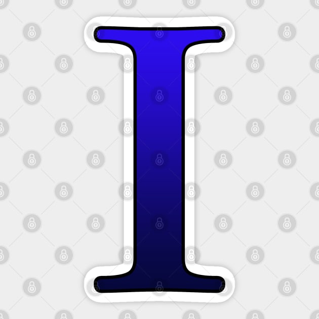 Blue Roman Numeral 1 I Sticker by Numerica